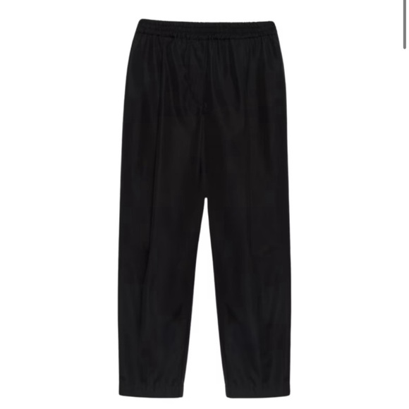 Aspesi Italy Elastic Waist Pull On 100% Cotton Pants Straight Leg Size 44 - Picture 1 of 7